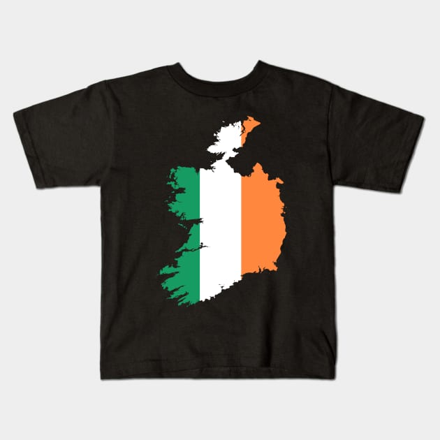 Ireland Map Kids T-Shirt by Historia